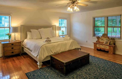 Hendersonville House | Modern and spacious home surrounded by scenic willow trees.