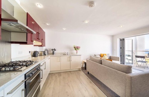 Lusty Glaze Apartment | Modern Apartment, Sea Views, Private Parking