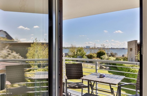 Altefaehr Apartment | Modern apartment with stunning views of the water and the Rügen Bridge