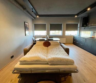 Oddeyrin Apartment | Modern Apartment With Hot Tub in Akureyri