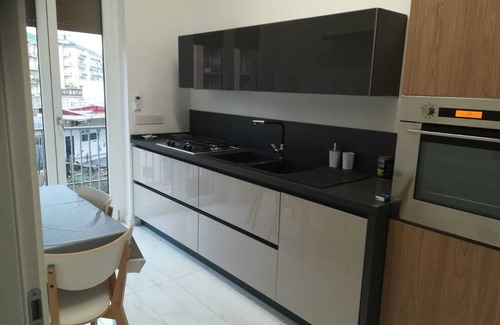 Salerno Apartment | Modern bright apartment, 4th floor, up to 4 people, free parking.