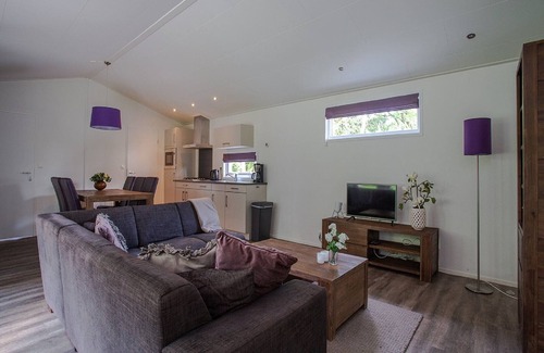 Municipality of Rhenen Cottage | Modern chalet with covered terrace in nature