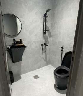 Al Koudh Apartment | Modern Cozy Apartment with Elegant Gray Design & Smart Lighting