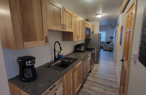 Longville Cabin | Modern Cozy Woman Lake Woodland Cabin, 24 acres, lakeshore, woodstove, AC, Wi-fi