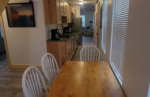Longville Cabin | Modern Cozy Woman Lake Woodland Cabin, 24 acres, lakeshore, woodstove, AC, Wi-fi