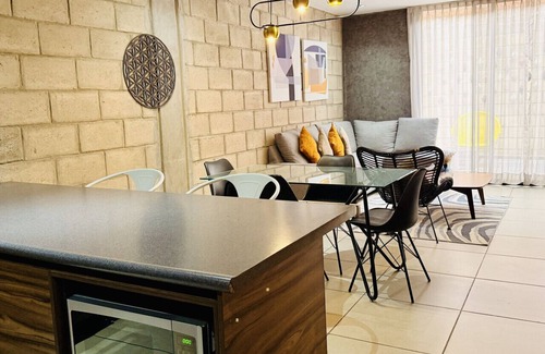 Downtown Guadalajara Apartment | Modern Design Loft w/Gym & Coworking | 2 BD | Tribu Colón