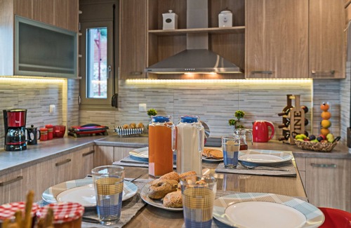Asteri Villa | Modern family villas Sandy-Evi in Asteri, 2 buildings, private pool