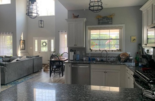 Johnsonville House | Modern farmhouse on water w/dock! 11.8 miles to Saratoga Horse Racing!