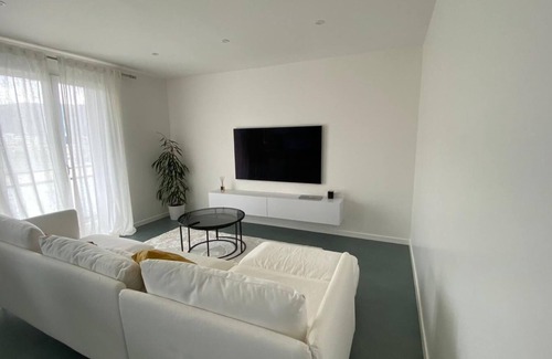 Cran-Gevrier Apartment | Modern Green & White - Apartment T3 60m2 Annecy - Parking Privé - Wifi - Netflix