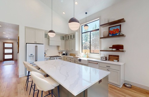 Detroit House | Modern home with private backyard, AC, & full kitchen - next to lake