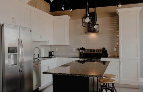 Benton Harbor Apartment | Modern Industrial Loft for Two