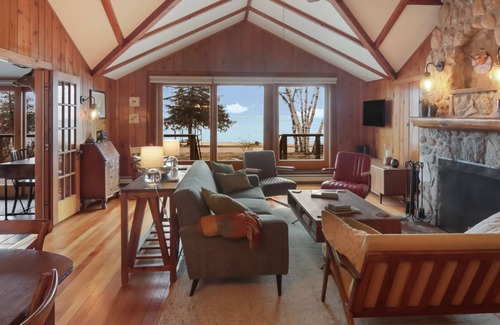 Northport House | Modern Lakefront Cottage in Village of Northport. 200' of private beach&dock