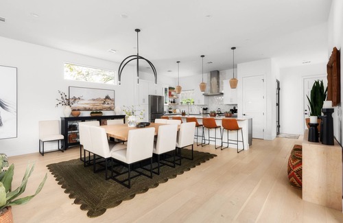 South Lamar House | Modern Luxe South Lamar Retreat with Heated Pool, Game Room, and Outdoor Theater