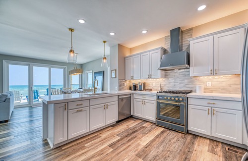 North Topsail Beach House | Modern & luxe beachfront home with private access, amazing views, decks, dogs OK