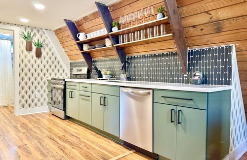 Bynum House | Modern Luxury A-Frame Retreat on a 2-acre Pond. Weekly & monthly discounts.