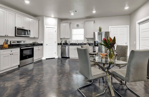 Burnet House | Modern Luxury Home | Deck w/Grill and Fire Table