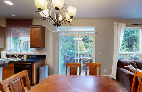 Netarts House | Modern Ocean Highlands home with Netarts Bay & ocean views, fireplace - dogs OK