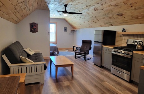Houghton Apartment | Modern Off-grid Studio Loft on Farmstead in Houghton