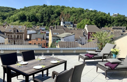 Remagen Apartment | Modern penthouse apartment with terrace over the roofs of Remagen