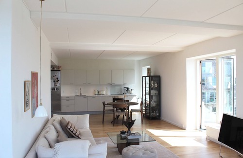 Vesterbro Condo | Modern penthouse w. canal view and private rooftop terrace, 10min to city center