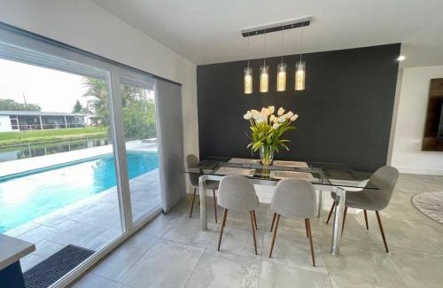 Davie Villa | Modern pool home on the lake near Hardrock FLL airport