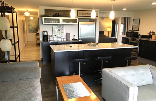 Old Orchard Beach Condo | Modern Remodeled, Bedroom Looks Out To Living Room, Palace Playland, Ocean Vie
