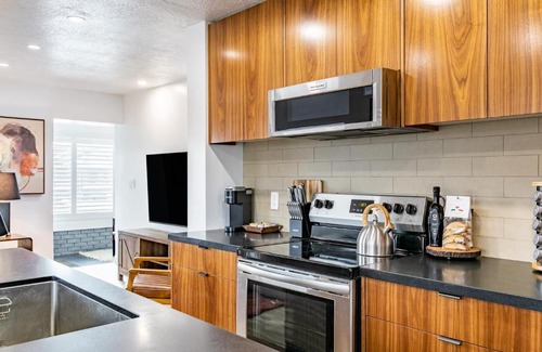 People's Freeway Apartment | Modern Rustic Stay near Downtown Salt Lake