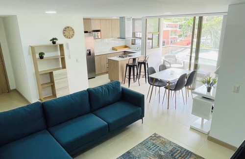 Sabaneta Apartment | Modern Spacious 3-bedroom apartment with fitness room, WiFi in charming Sabaneta