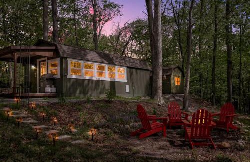 Great Cacapon House | Modern Tiny Cabin with Game Room & Fire Pit in West Virginia
