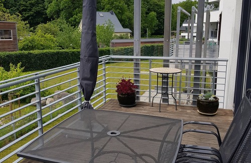Altefaehr Apartment | Modern top floor apartment with a view of the sea and Stralsund