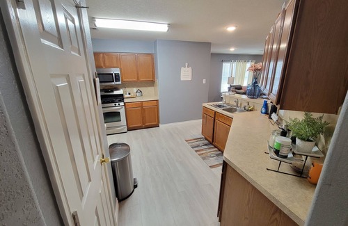 Barrett House | Modern unique 3 bedroom home with indoor fireplace, updated to today standards.