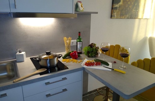 Burgbernheim Apartment | Modern vacation apartment (approx. 30sqm) with kitchen