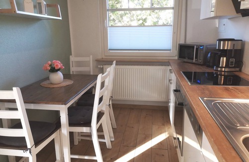 Schortens Condo | Modern vacation apartment near the North Sea with terrace and garden