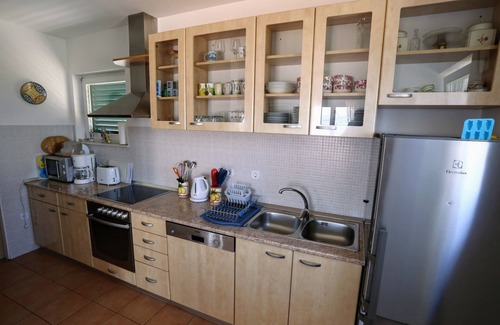 Postira Villa | Modern Villa, pool, terrace, small orchard, pebble beach, lovely views,sleeps 8