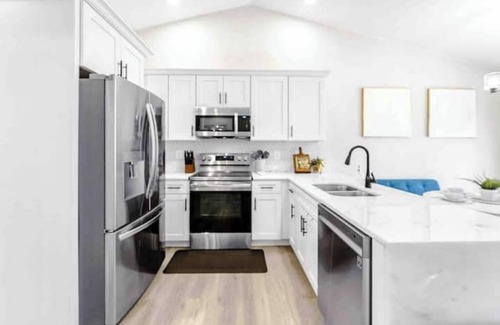 Mount Holly House | Modern Waterfront Home with Kayak, Firepit, Gameroom, Pool+Beaches, Dog & EV OK