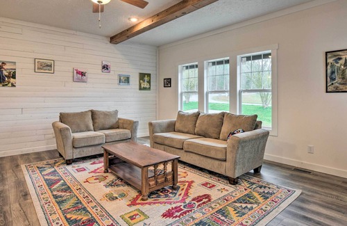 Inman House | Modern Waterfront Home w/ Dock on Lake Bowen!