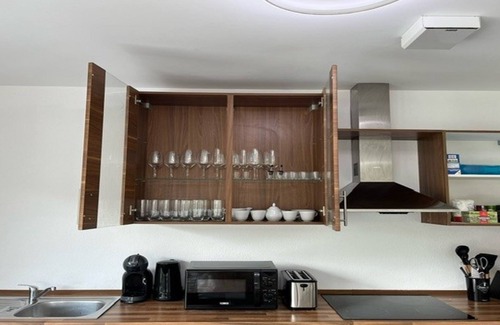Singen Apartment | Moderne Ferienwohnung, Platz für 6 Gäste - 2 Schlaf-/Wohn-/badezimmer, Terrasse
