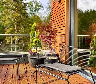 Krakow am See House | Modernes Ferienhaus mit Kamin und Sauna am Altdorfer See, Hunde sind herzlich Willkommen