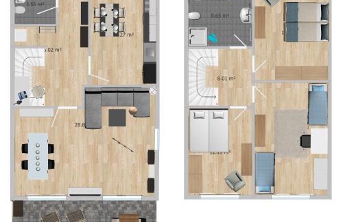 Klosterdorf Apartment | Modernes Ferienhaus für bis zu 10 Gäste