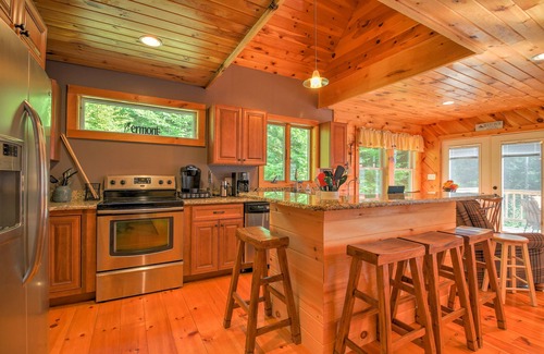 Wardsboro House | Mount Snow Area Home with a Hot Tub, Fire Pit, Set Back in the Woods!