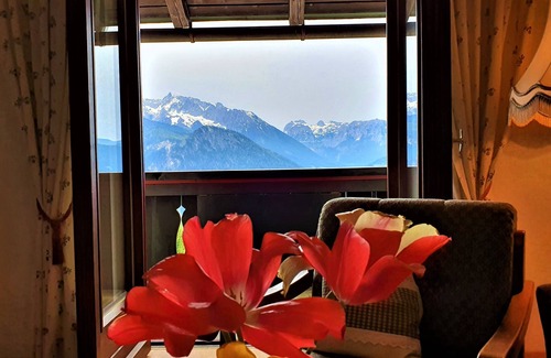 Schoenau am Koenigssee Apartment | Mountain panorama with a view of the valley, totally alpine pasture landscape