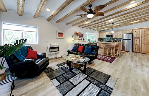Arroyo Seco Cottage | Mountain-View Adobe on Apple Orchard | Walk to Dining & Waterfall Trail