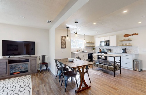 Sylva House | Mountain view home with fire-pit with beautiful view of the creek