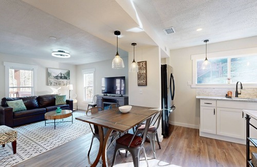 Sylva House | Mountain view home with fire-pit with beautiful view of the creek