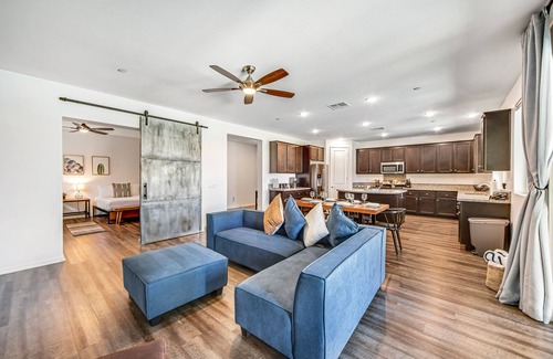 Indio House | Mountain-view home with private pool/spa, central AC, washer/dryer, & game room