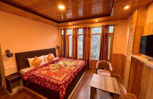 Theog Cottage | Mountain View Room | w King Sized Bed, Balcony, View, Food, T.V,