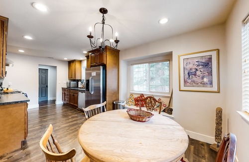 Pioneer Trail House | Mountain-view dog-friendly home with large yard in private locale near skiing
