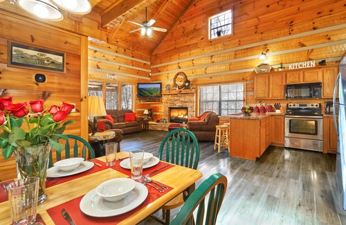 Pigeon Forge Cabin | Mountain Views, 3/3 Hot Tub, Game Room, Secluded, but near all attractions