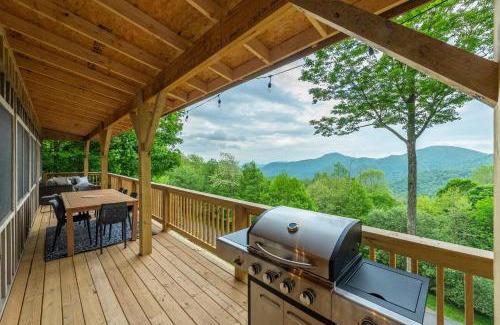 Wolf Laurel House | Mountain Views Hot Tub Family Room & Game Room