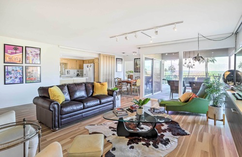 Araby Condo | Mtn-View Balcony + Pool Access: Palm Springs Gem